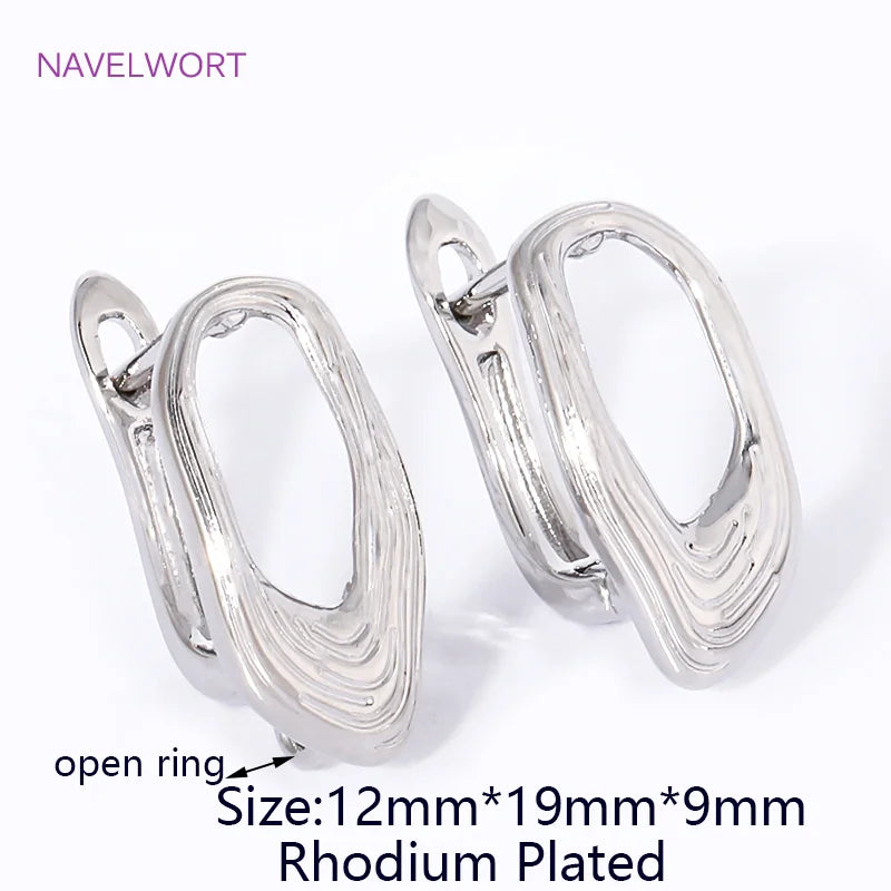 2/4Pcs 18K Gold Plated Shvenzy Earring Fixtures Brass Earwires,Fasteners For Earrings, For DIY Earring Jewelry Making Findings