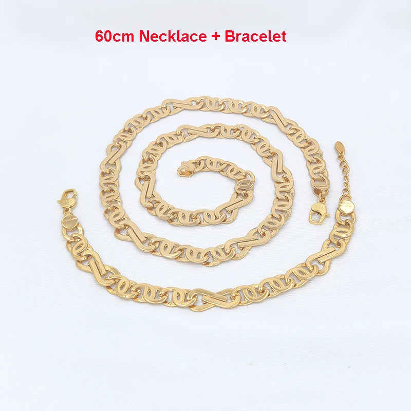 Dubai Necklace Earrings For Women Dollar Euro Pendant Brazilian Jewelry Set Wedding Gift Trendy Party Engagement Jewellery