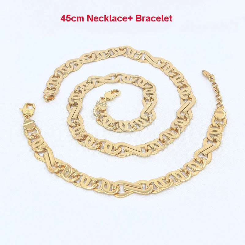 Dubai Necklace Earrings For Women Dollar Euro Pendant Brazilian Jewelry Set Wedding Gift Trendy Party Engagement Jewellery
