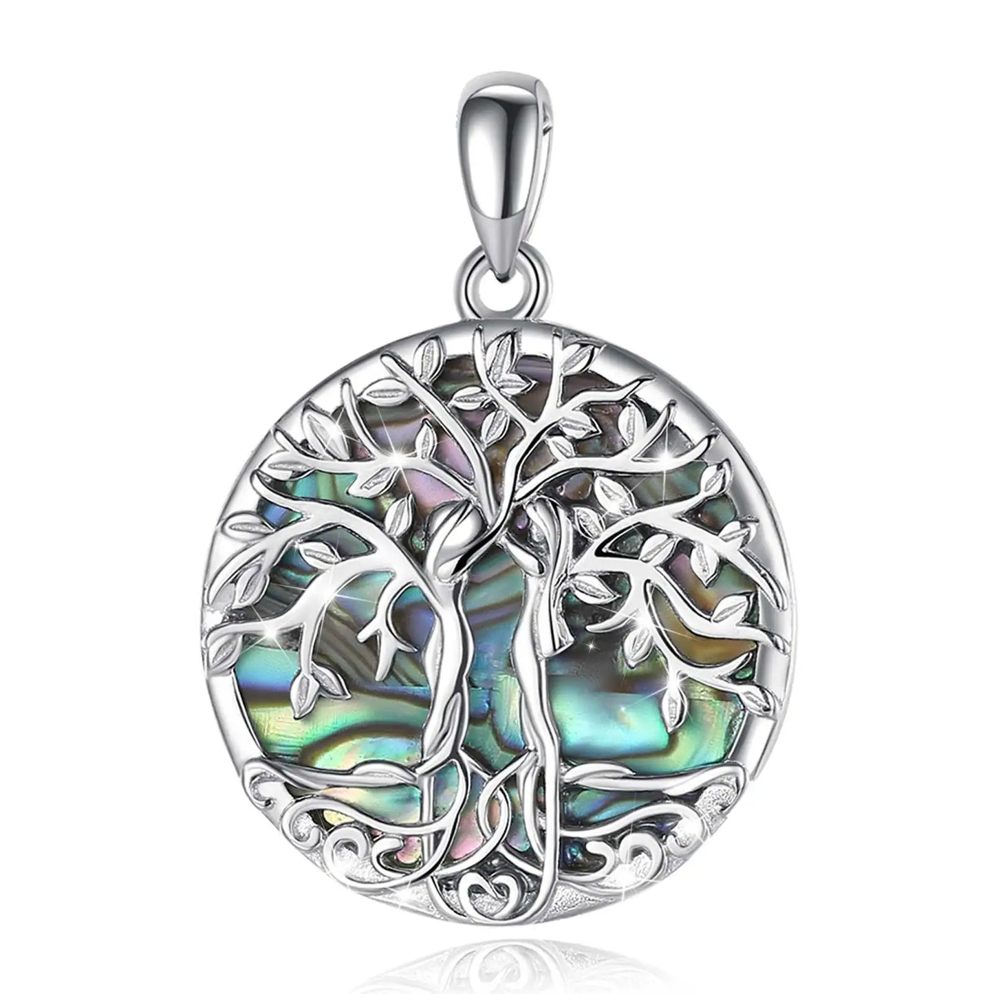 EUDORA 925 Sterling Silver Sisters Tree of Life Necklace Pendant Woman Charm Party Simplicity Jewelry Accessories Gift for women