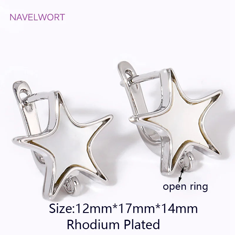 2/4Pcs 18K Gold Plated Shvenzy Earring Fixtures Brass Earwires,Fasteners For Earrings, For DIY Earring Jewelry Making Findings